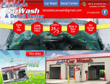 Tablet Screenshot of lansdalecarwash.com